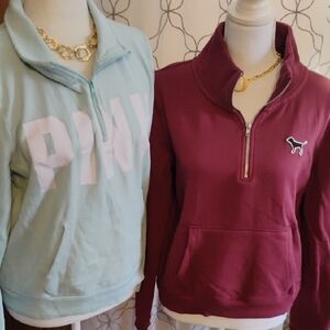 PINK Victoria's Secret Sweatshirts in Light Blue and Burgundy